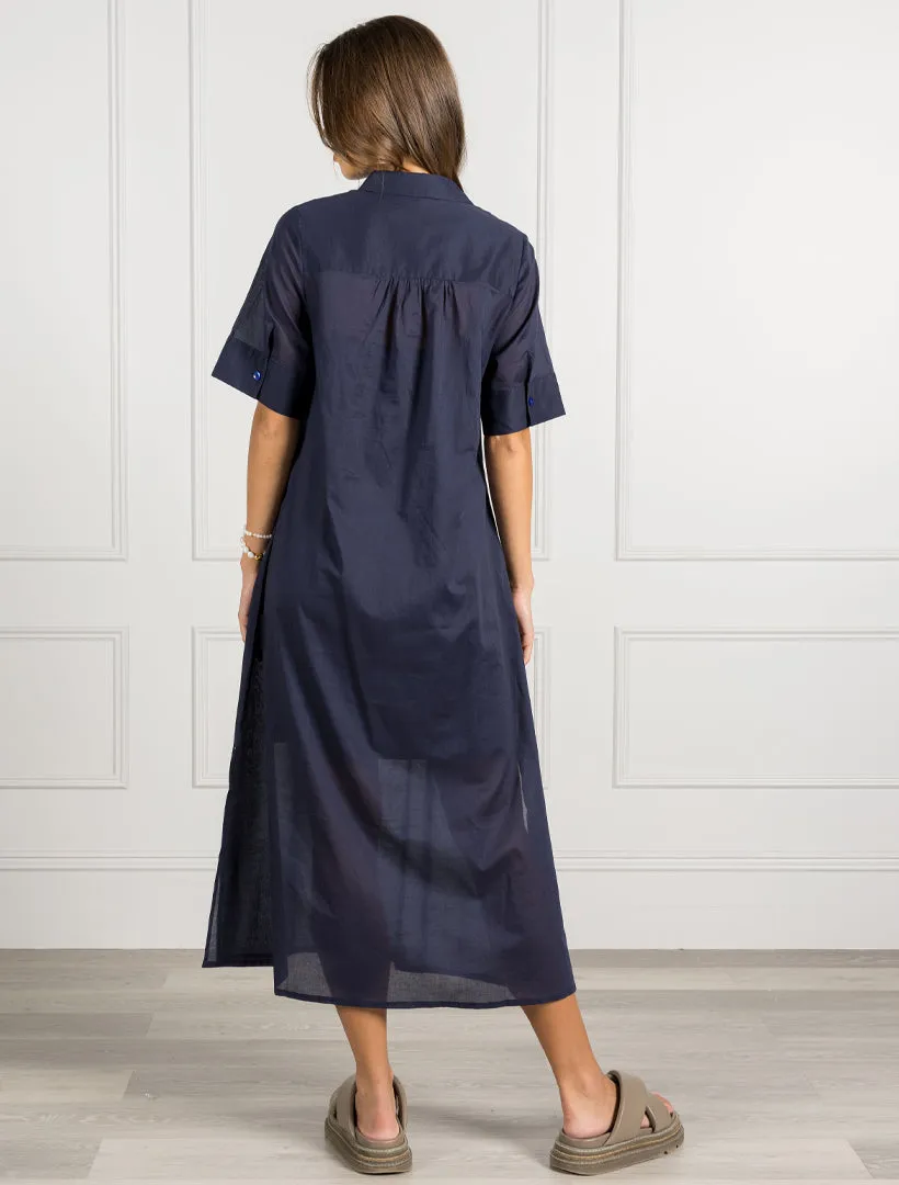 Molly Shirt Dress Navy - FINAL SALE