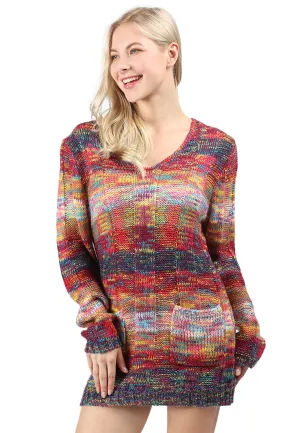 Multi Color Textured Sweater