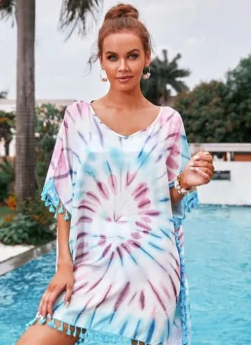 Multicolor Seaside Tie-dye Tunic