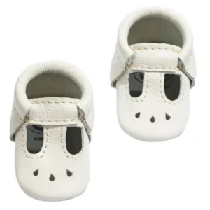 Newborn Bright White Mary Jane Baby Shoe
