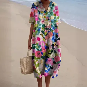 Olivia | Dress with vibrant floral pattern