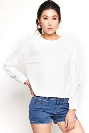 Open Ruffle Back Top