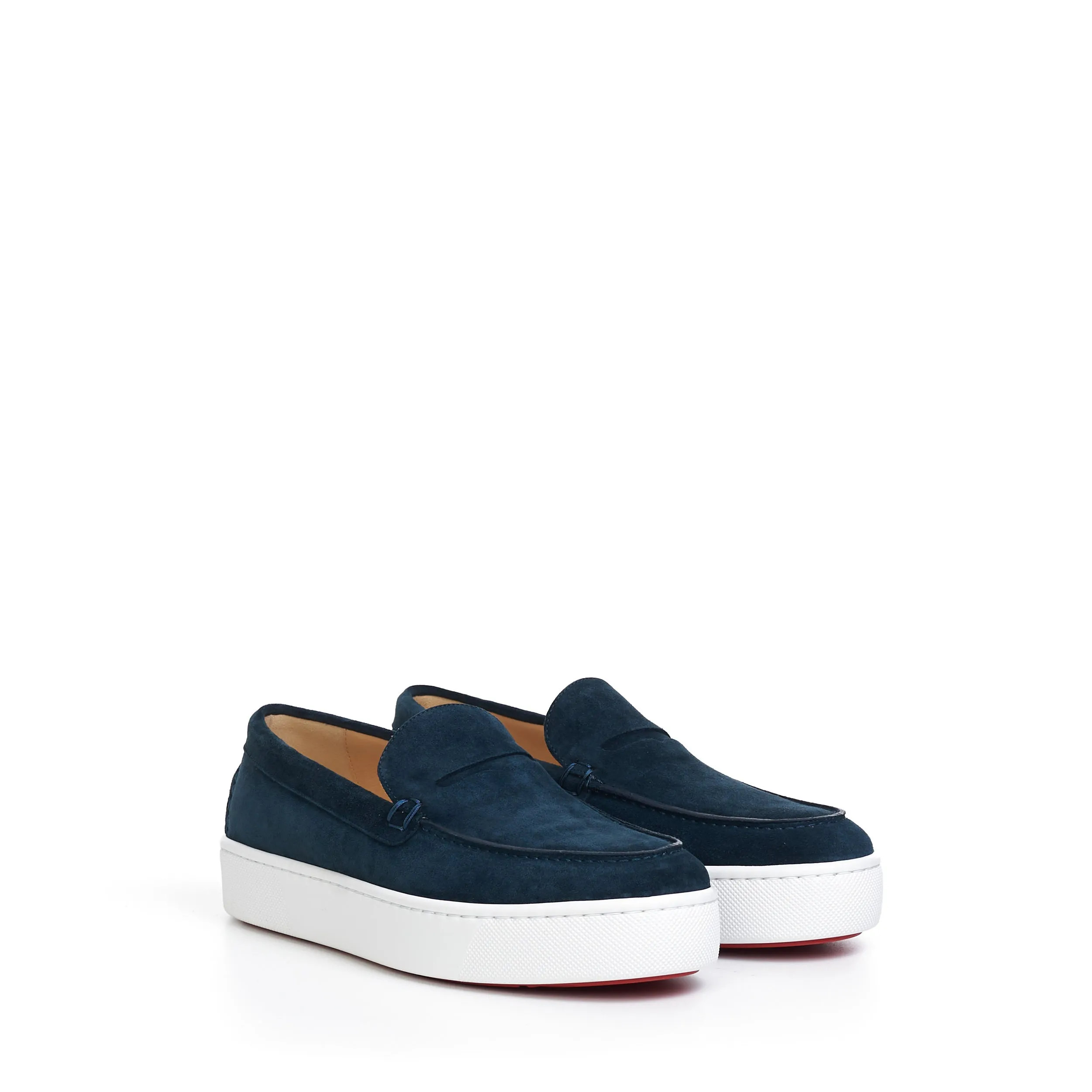 Paqueboat Boat Shoes In Caspien Blue Veau Velours