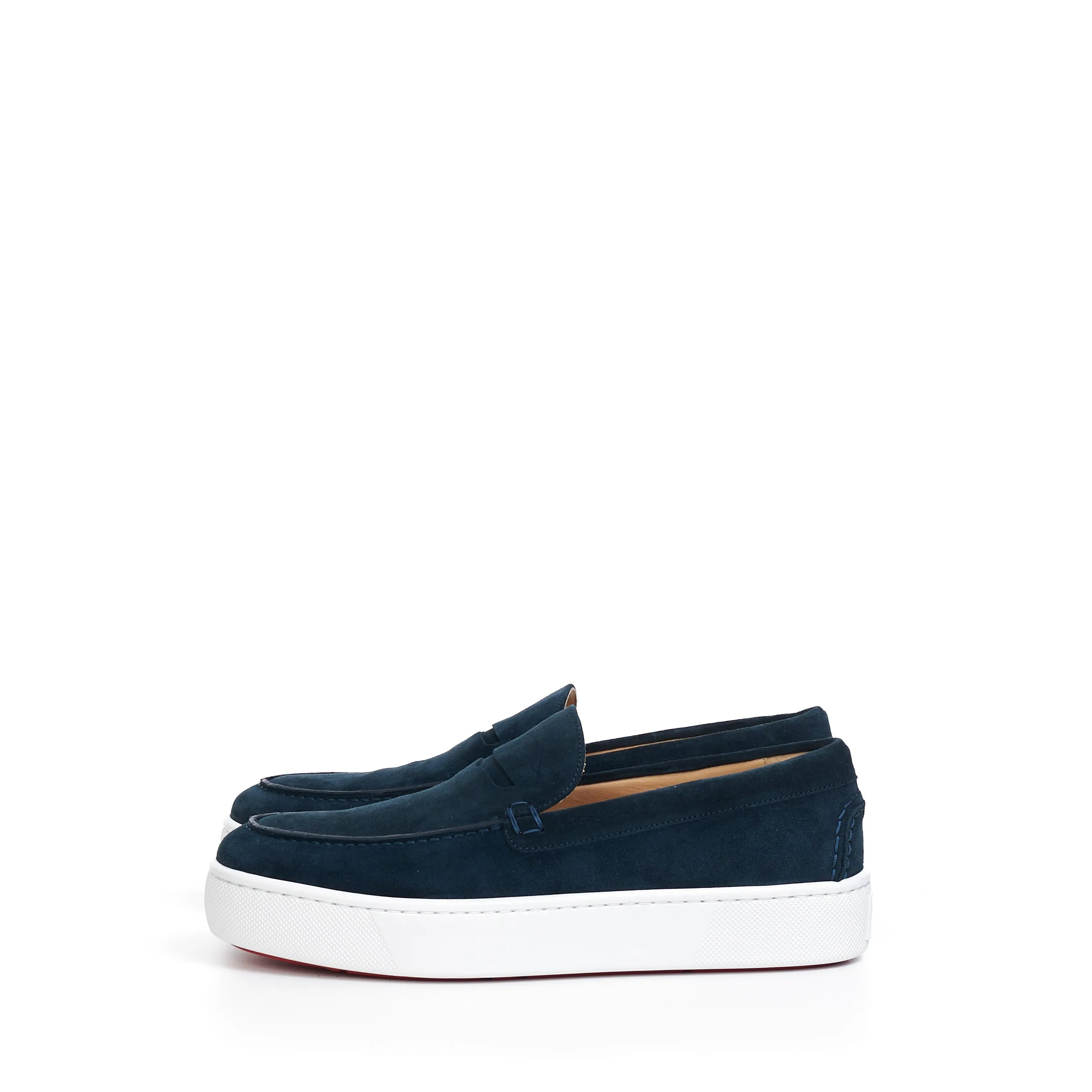 Paqueboat Boat Shoes In Caspien Blue Veau Velours