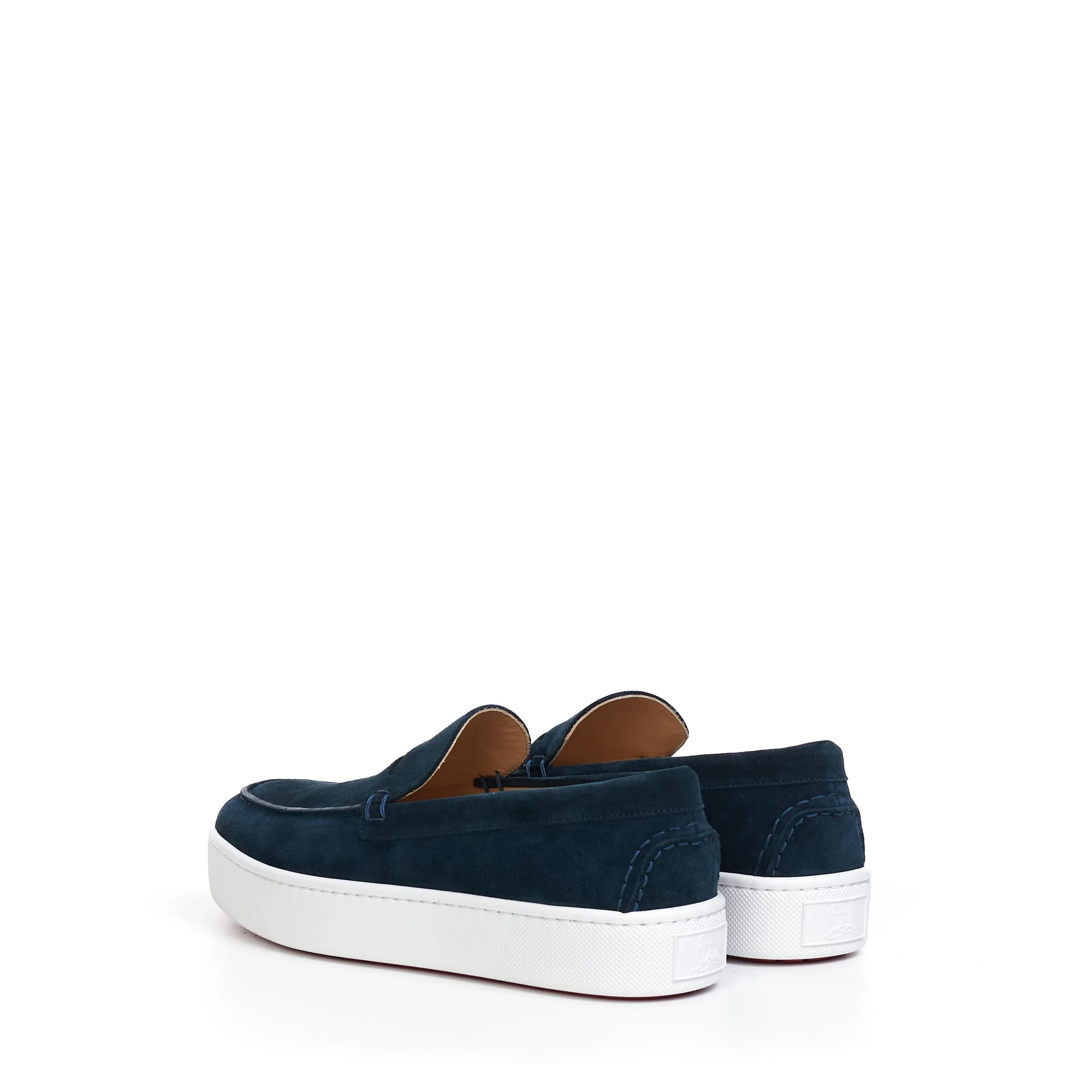 Paqueboat Boat Shoes In Caspien Blue Veau Velours
