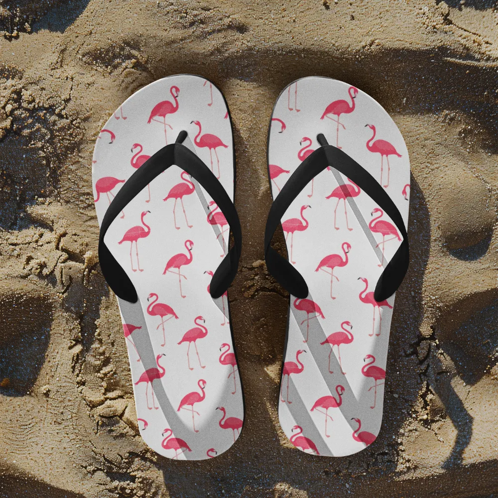 Pink Flamingo Flip Flops  Fun Summer Sandals with Tropical Flair