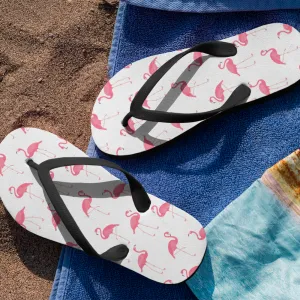 Pink Flamingo Flip Flops  Fun Summer Sandals with Tropical Flair