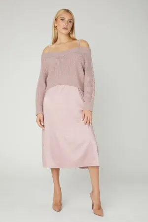 Raylan Sweater Dress - Pale Pink