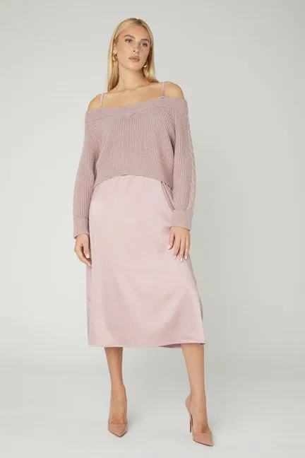 Raylan Sweater Dress - Pale Pink