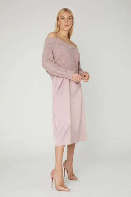 Raylan Sweater Dress - Pale Pink