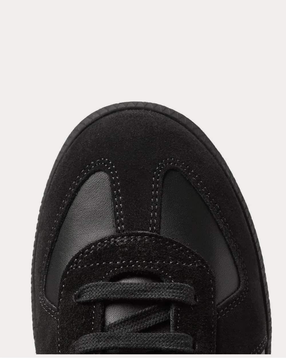 Replica Leather and Suede  Black low top sneakers