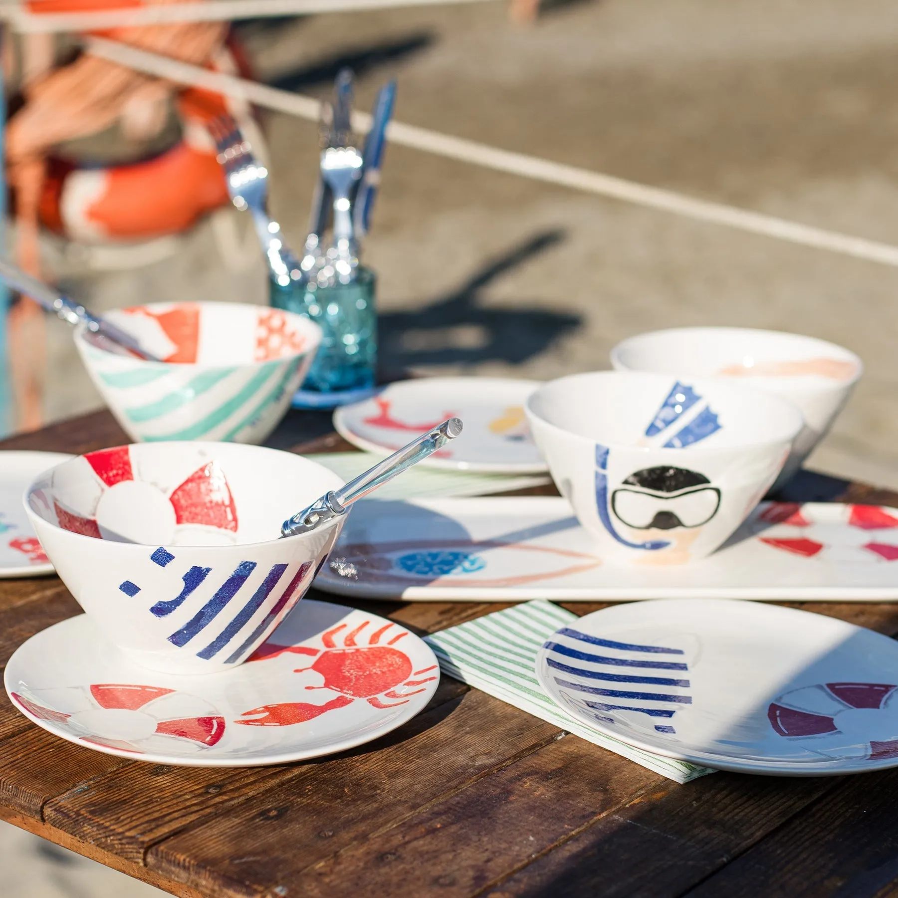 Riviera Assorted Salad Plates | Set of 4