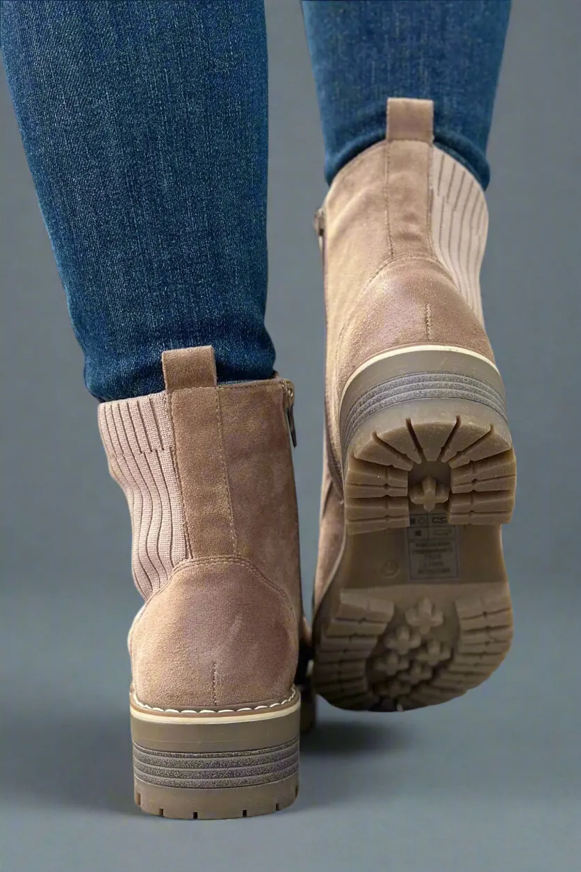 Rosa Boots With Side Detail - Taupe