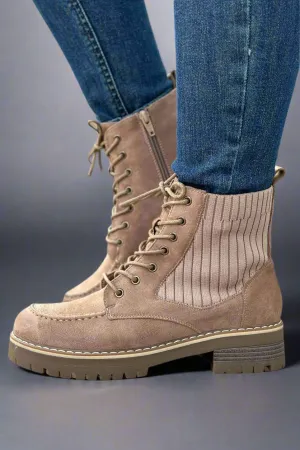 Rosa Boots With Side Detail - Taupe
