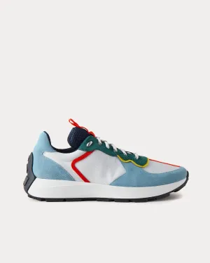 Runner Cornflower Blue Leather & Synthetic Mix Low Top Sneakers