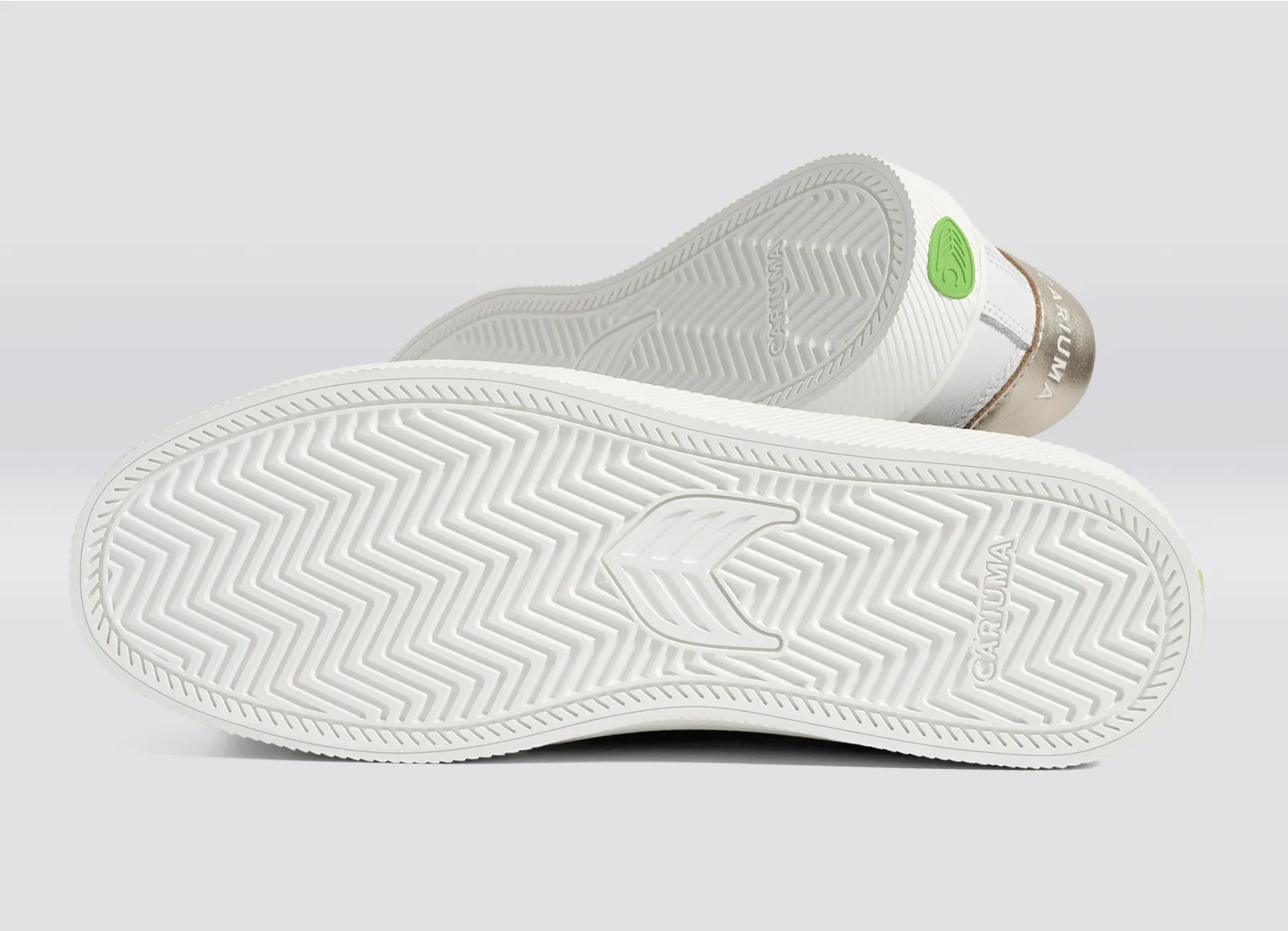 SALVAS White Premium Leather Ice Logo Metallic Gold Sneaker