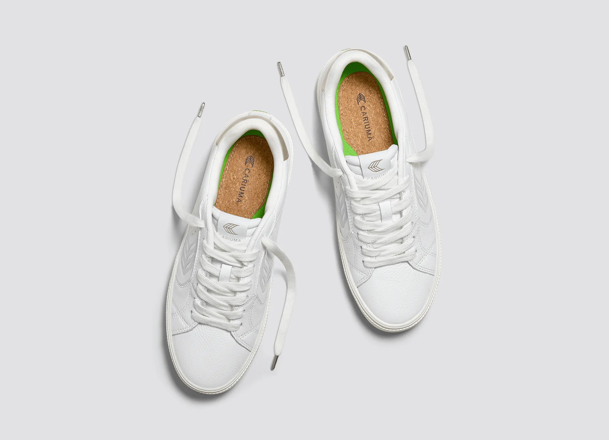 SALVAS White Premium Leather Ice Logo Metallic Gold Sneaker