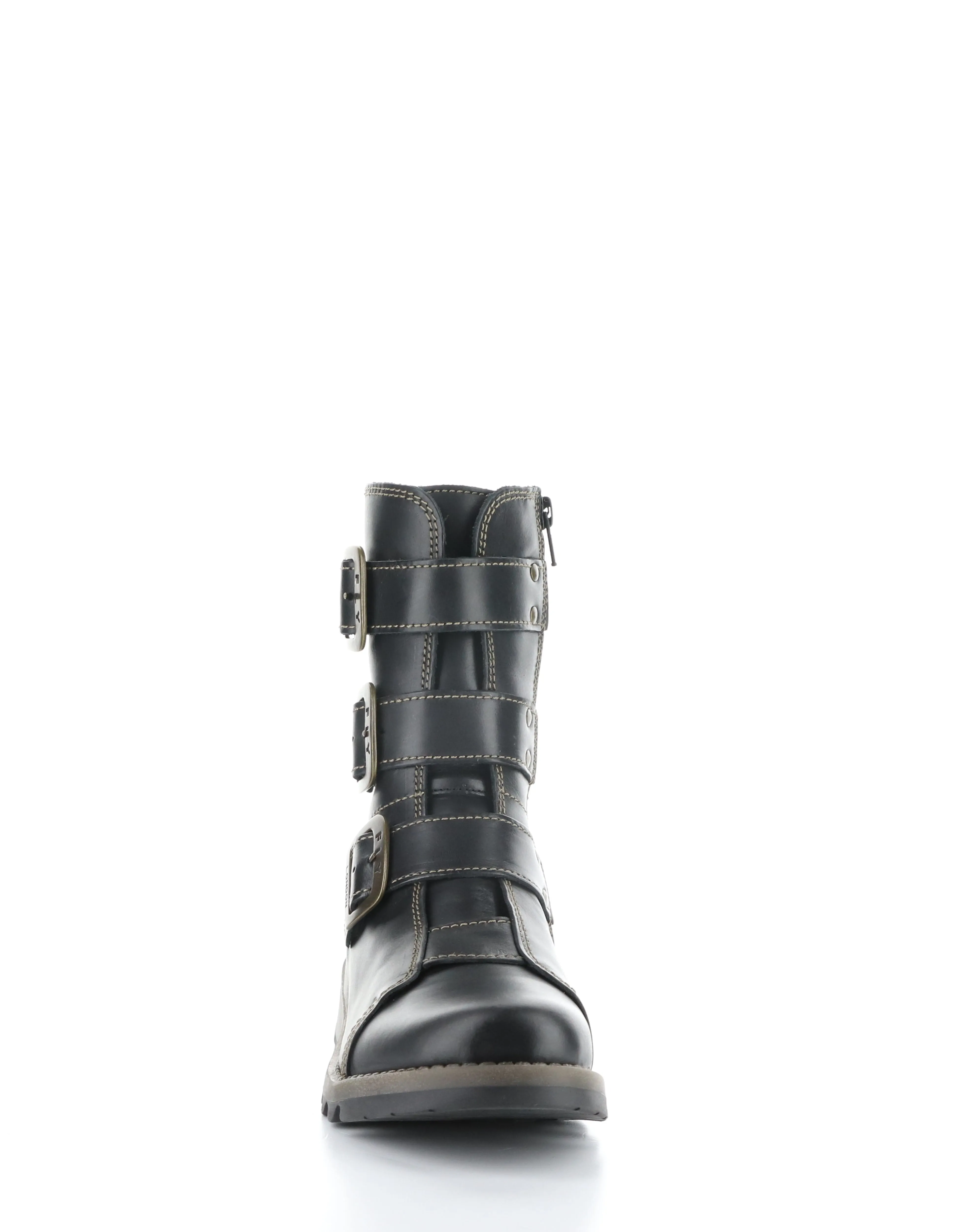 SCOP110FLY BLACK Round Toe Boots