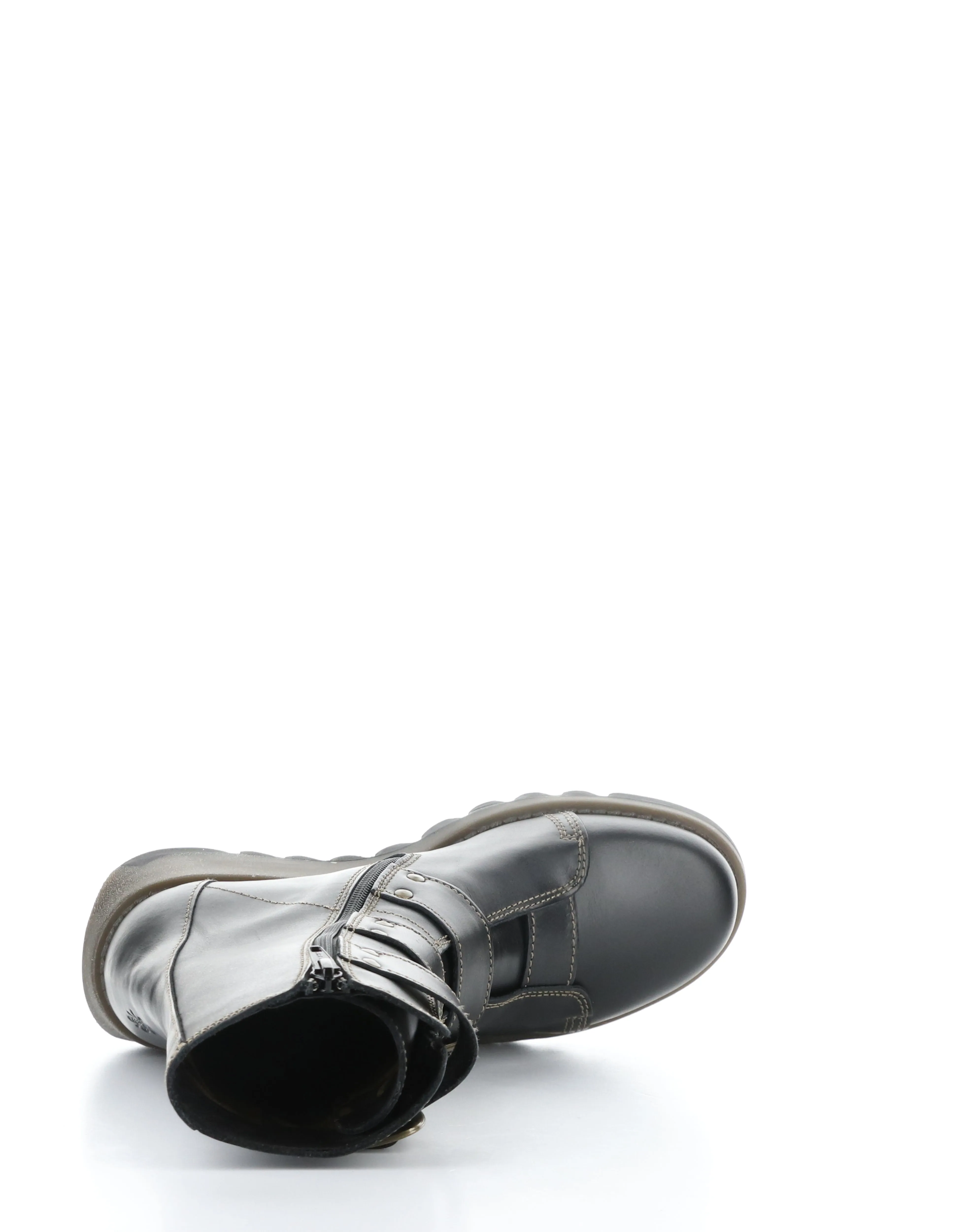 SCOP110FLY BLACK Round Toe Boots