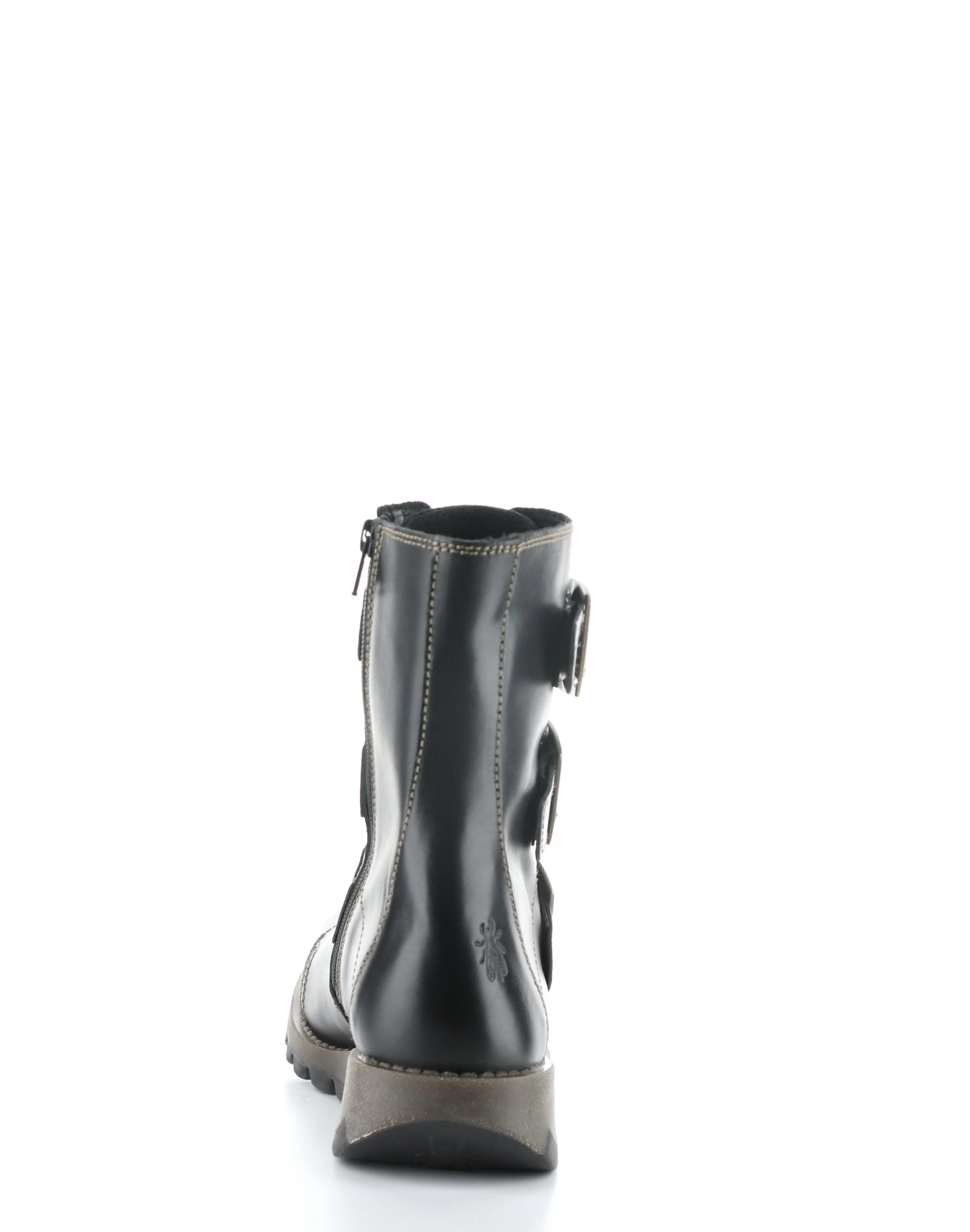 SCOP110FLY BLACK Round Toe Boots