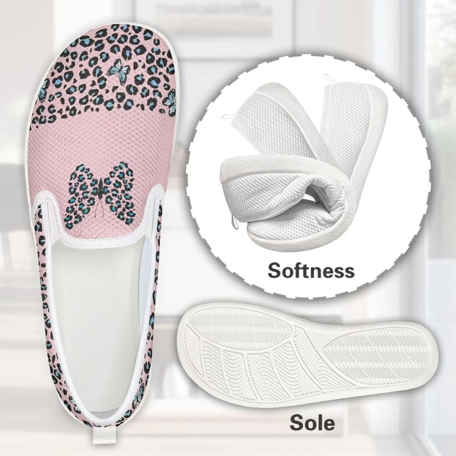 Slip On Shoes for Women Stylish Casual Sneakers Loafers Comfort Zero Drop Flat Walking Sneakers Lightweight Gym Workout Running