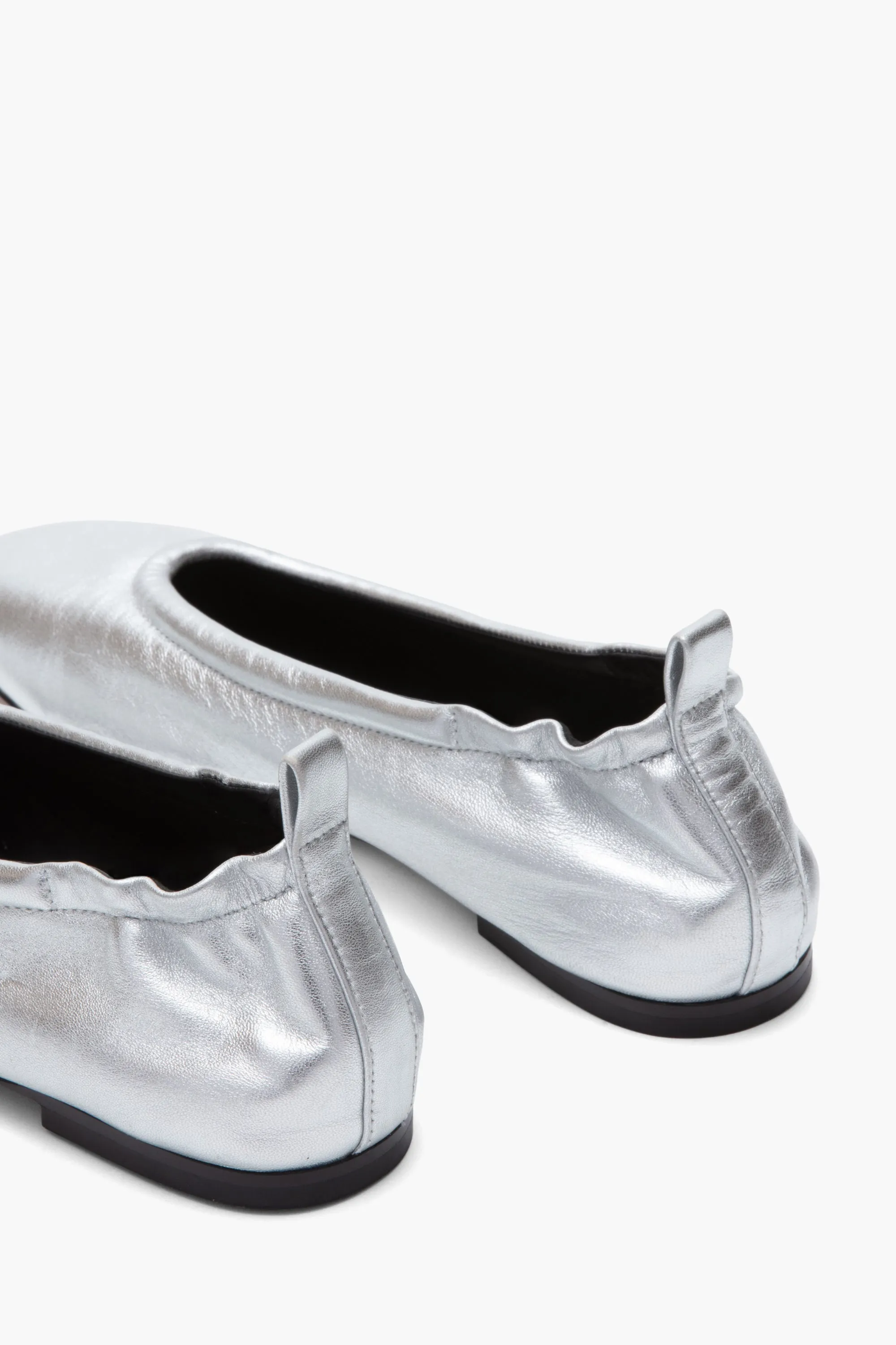 Sliver ID Stretch Back Ballerina Flat