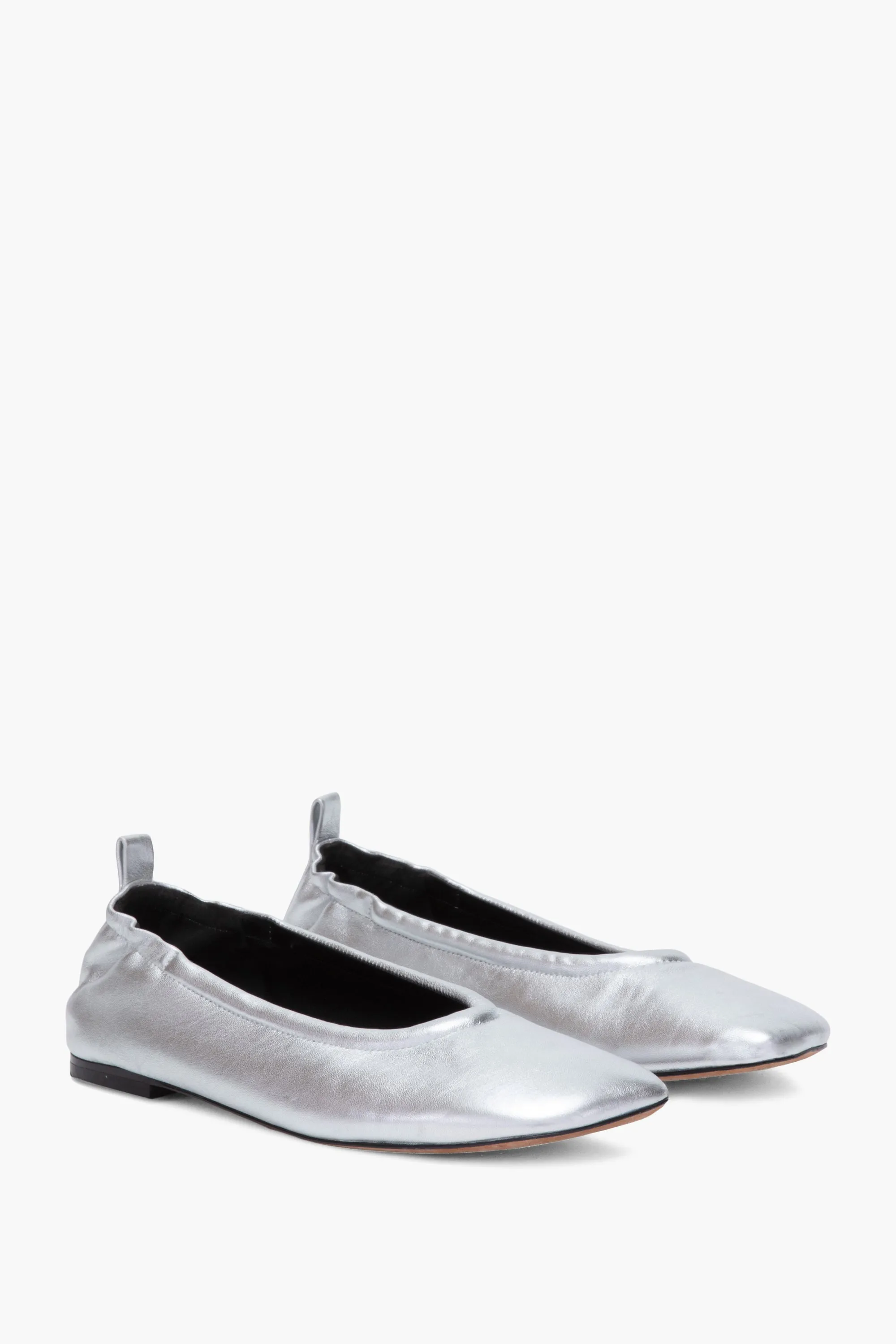 Sliver ID Stretch Back Ballerina Flat