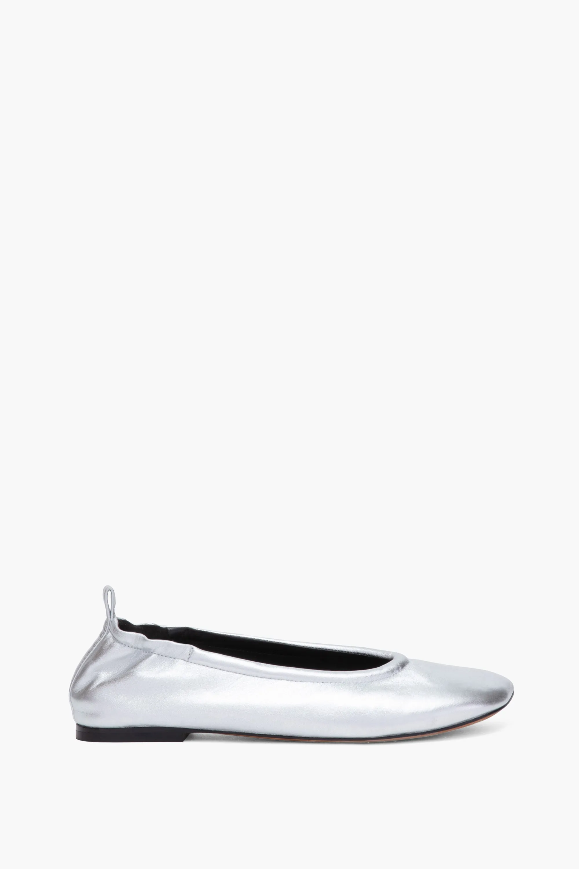 Sliver ID Stretch Back Ballerina Flat