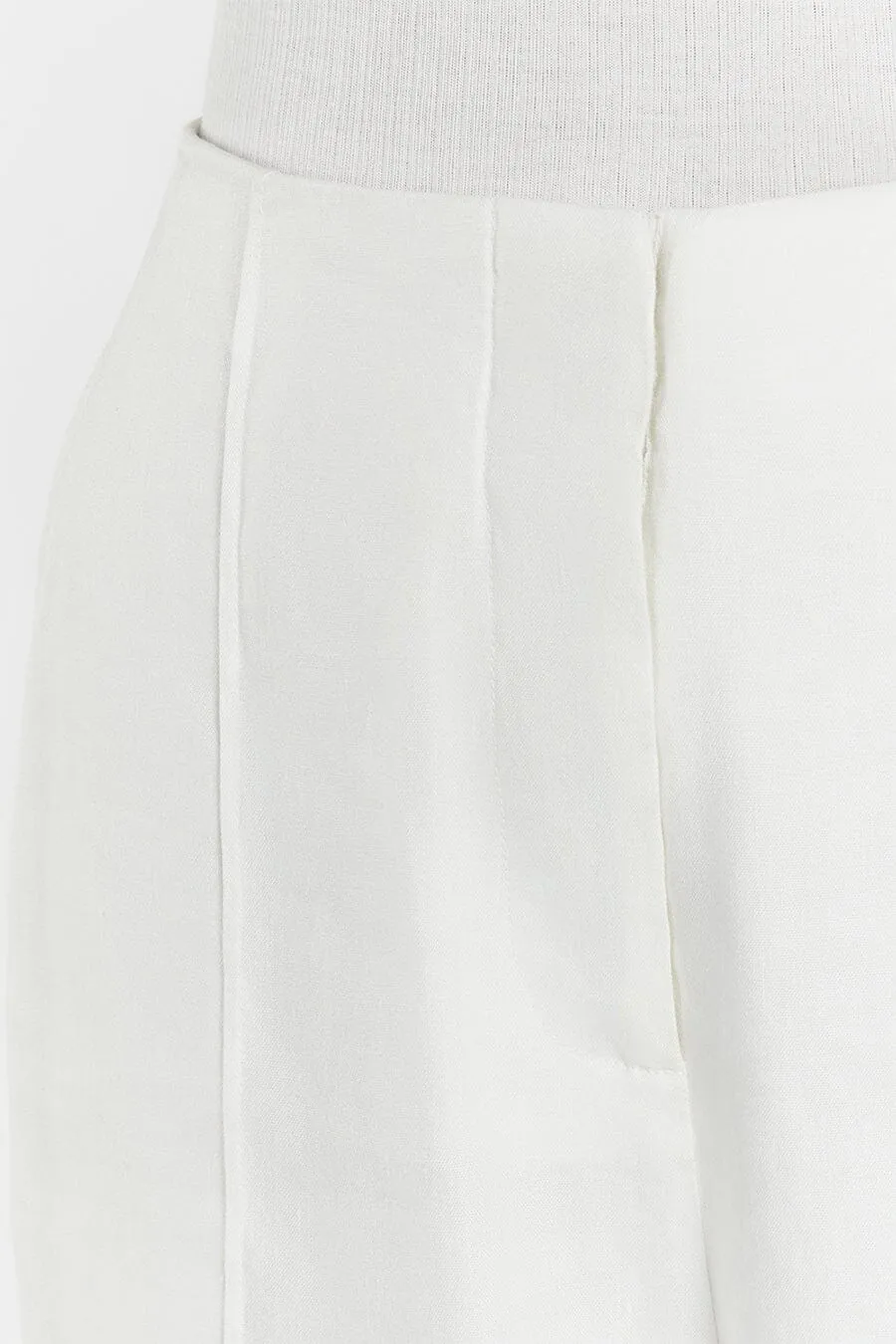 SLOAN WHITE LINEN BLEND PANT