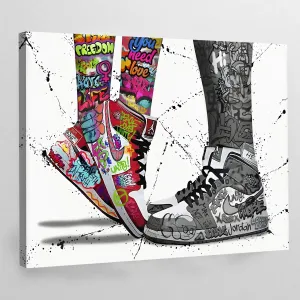 Sneakers Graffiti Wall Art