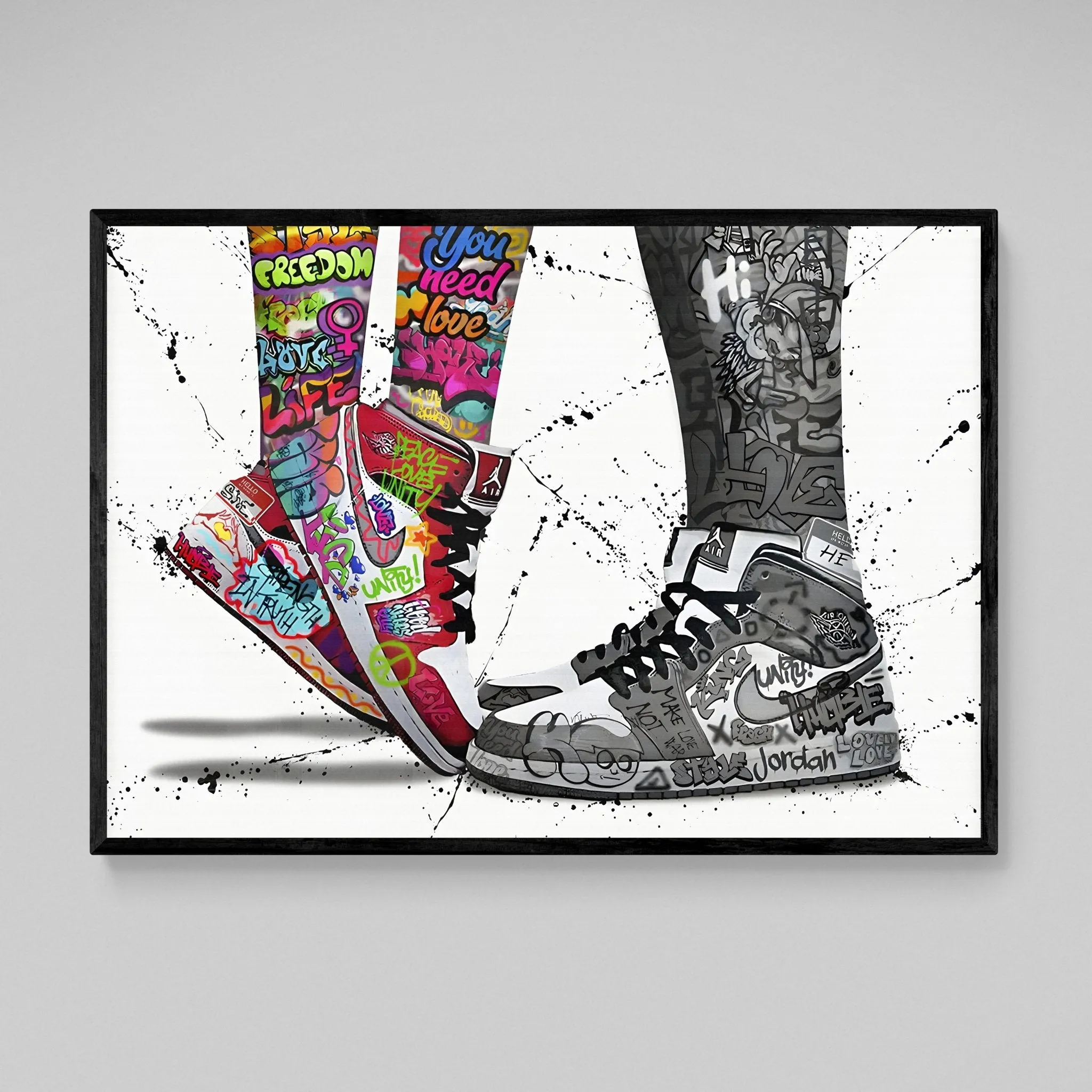 Sneakers Graffiti Wall Art