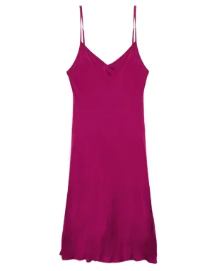 The Cabaret Slip Dress - Pink Punch Matte Satin