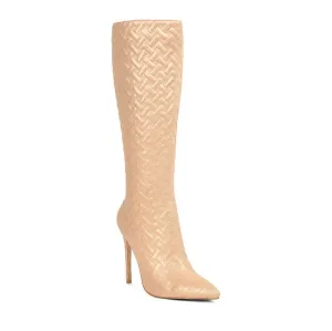 Tinkles Quilted High Heeled Calf Boots
