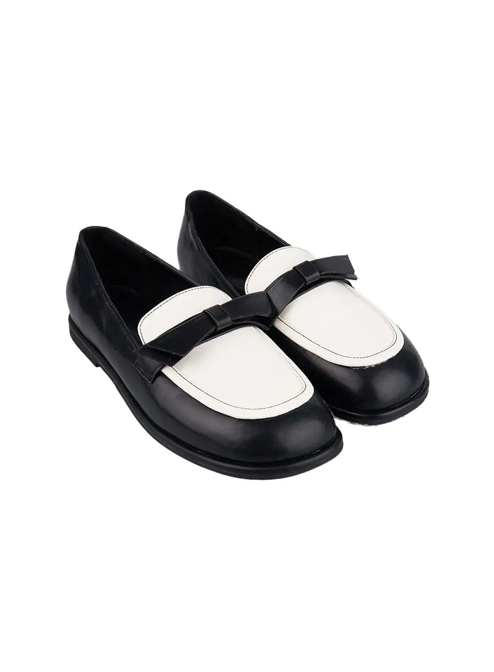Two-Tone Ribbon Loafers IJ527