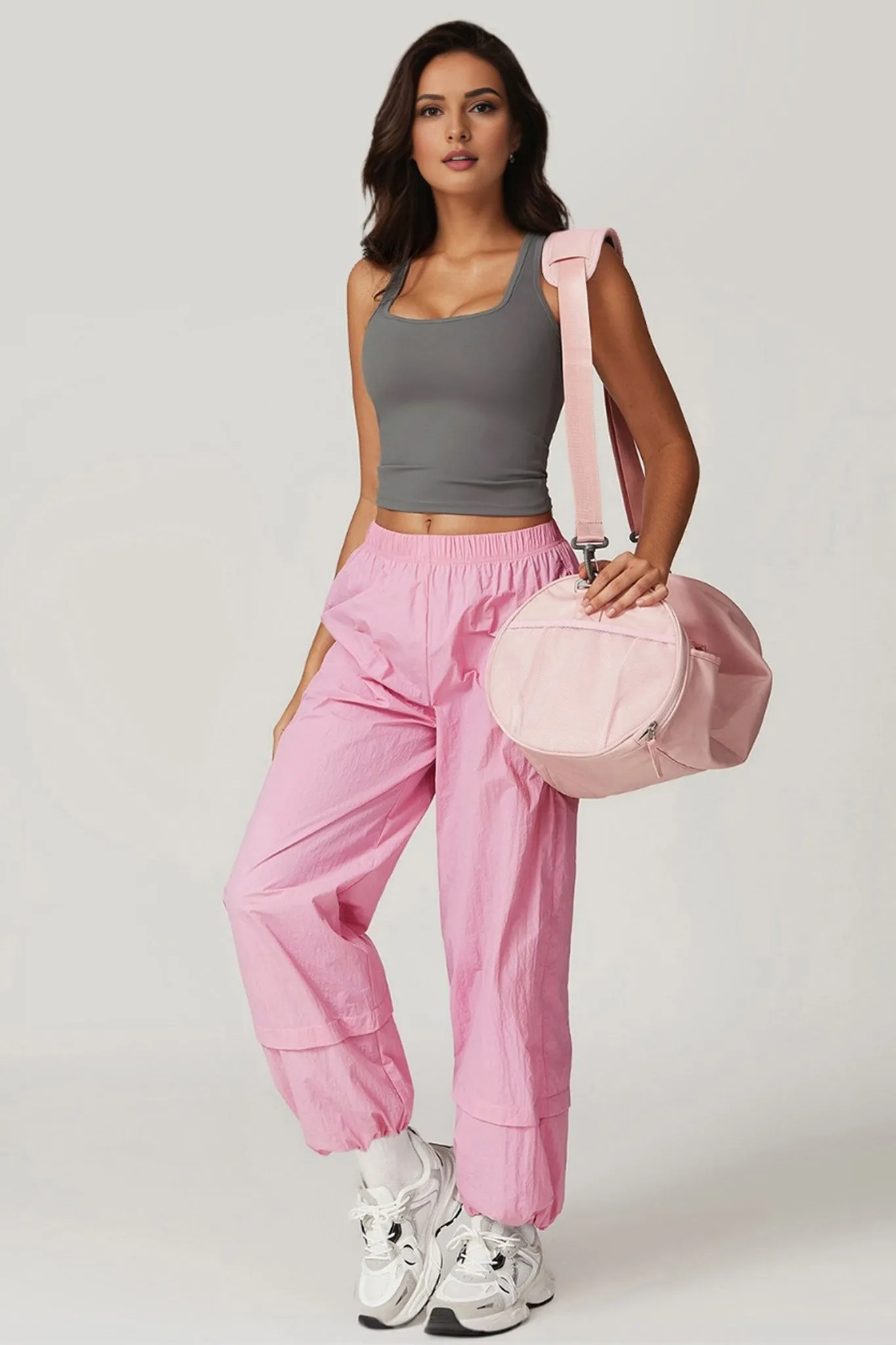 Urban Cargo Joggers - Baby Pink