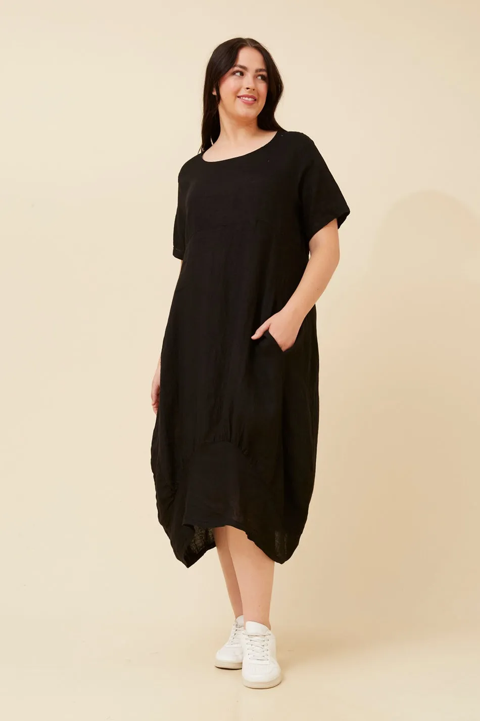 VAL LINEN MIDI DRESS