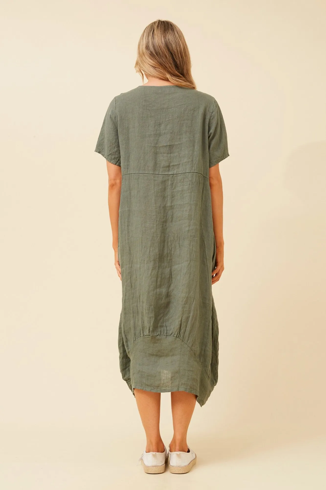 VAL LINEN MIDI DRESS