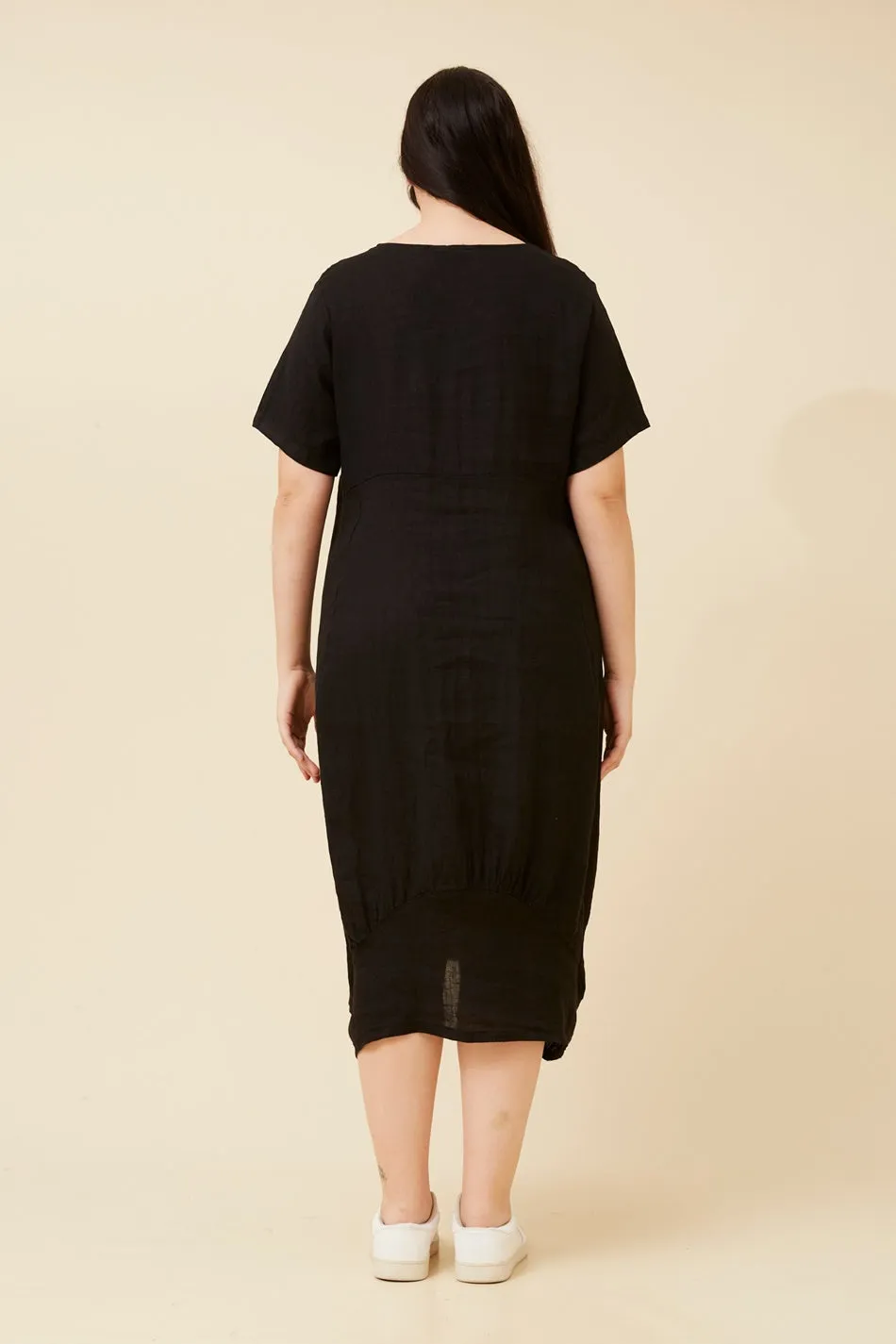 VAL LINEN MIDI DRESS