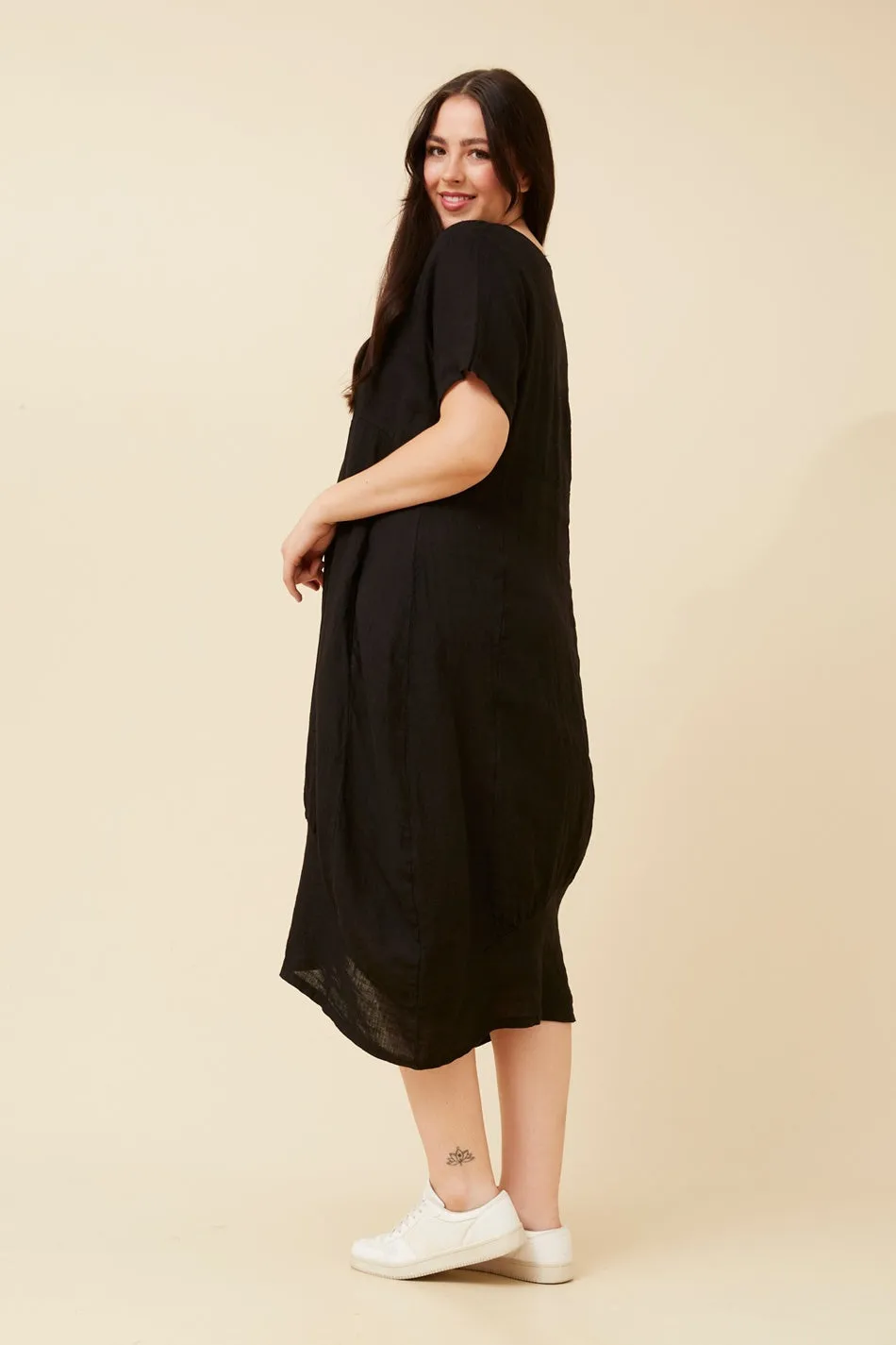 VAL LINEN MIDI DRESS