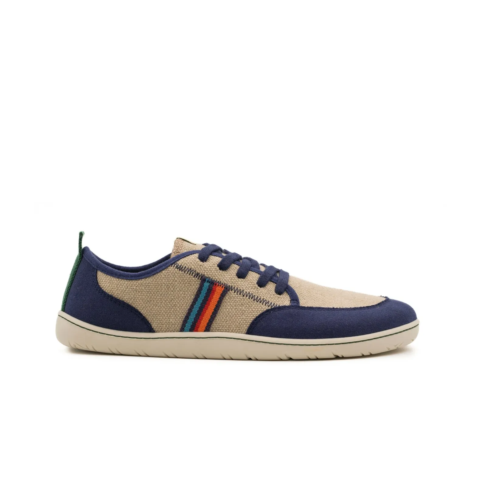 Vegan barefoot marine-linen Paix TON023
