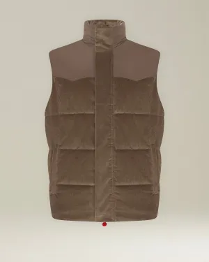 VELVET SLEEVELESS DOWN JACKET