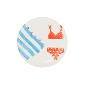 Vietri Riviera Red Bikini Salad Plate