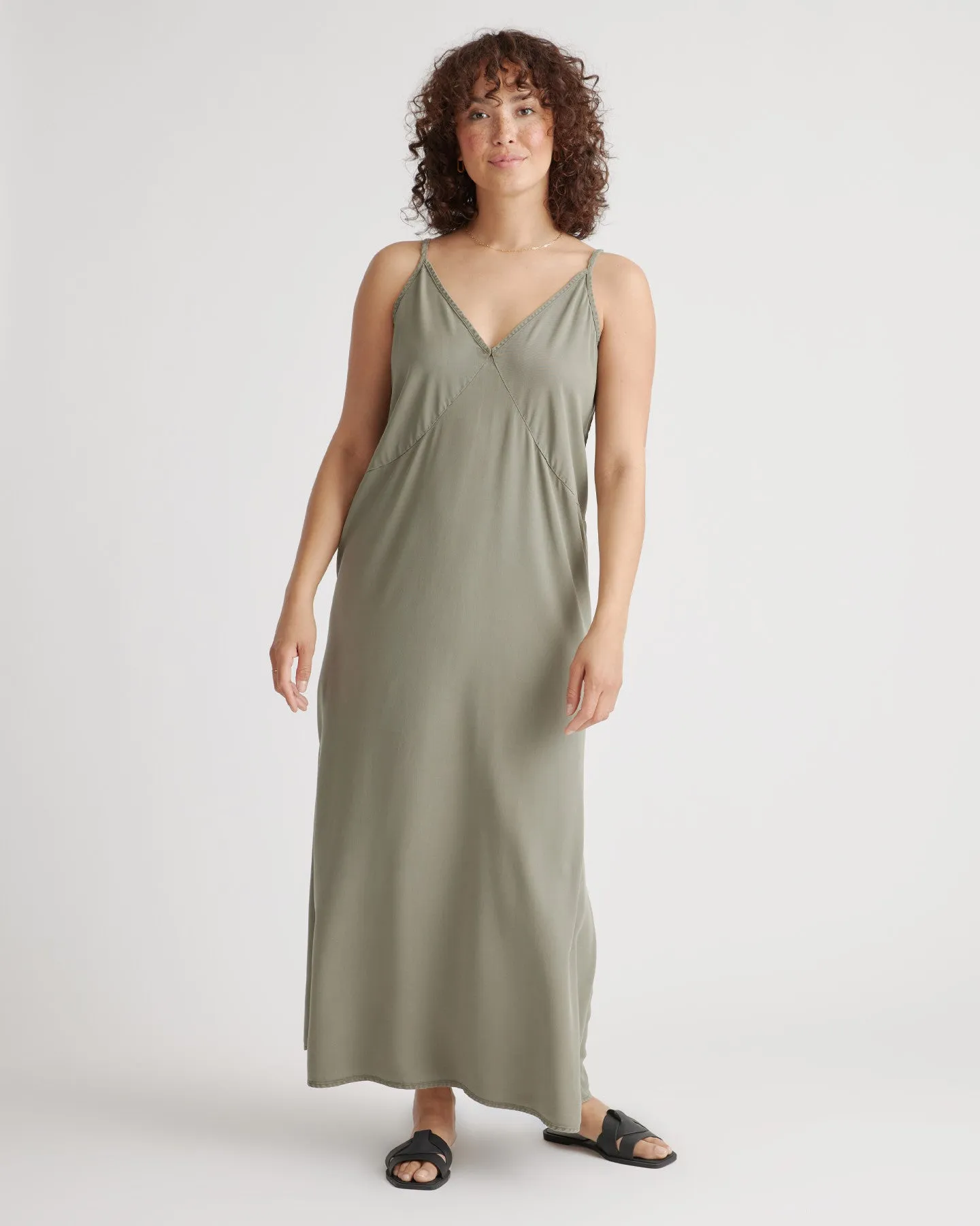 Vintage Wash Tencel Maxi Slip Dress