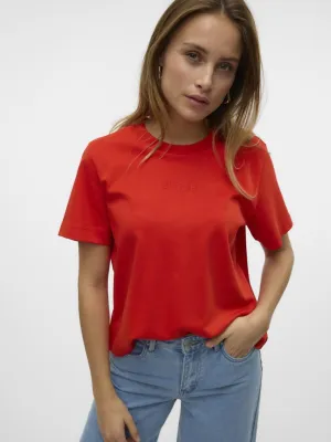 VMPernille Mette SS Top Fiery red