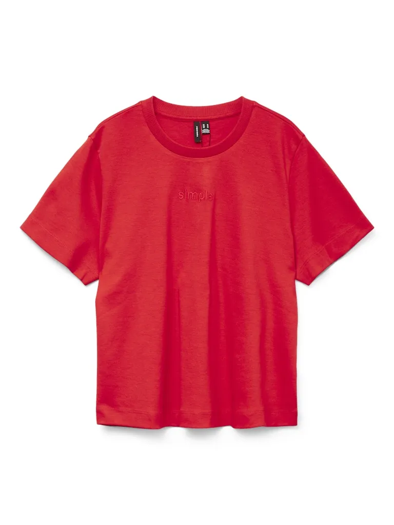 VMPernille Mette SS Top Fiery red