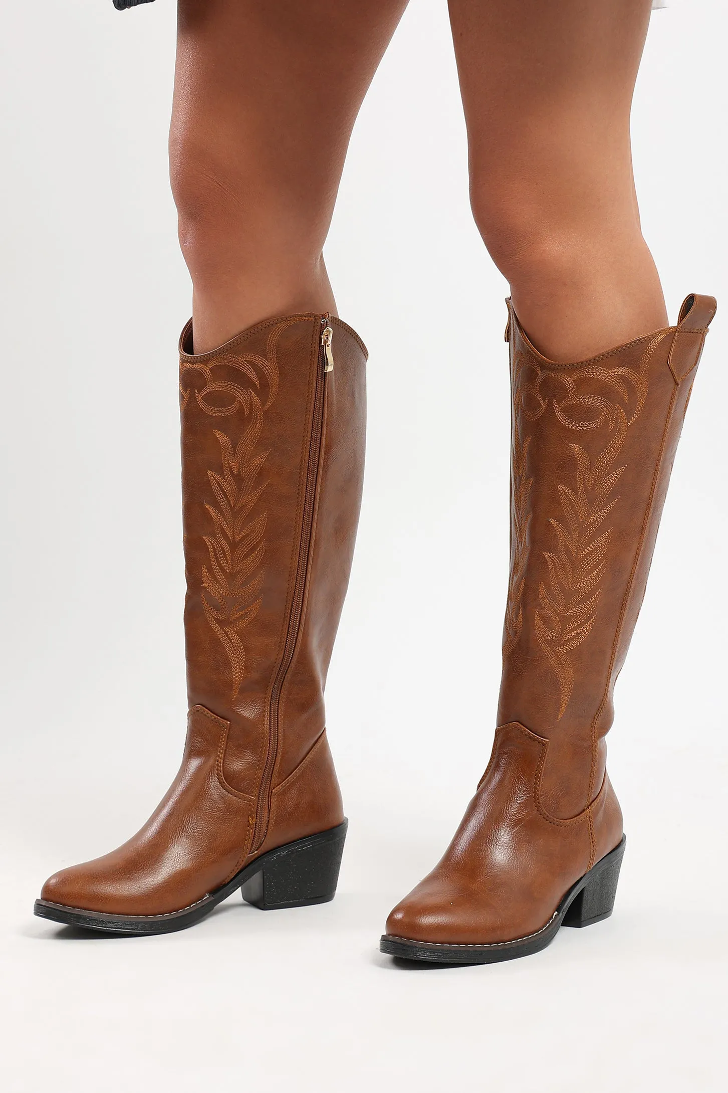 WESTERN COWBOY BOOTS - BROWN