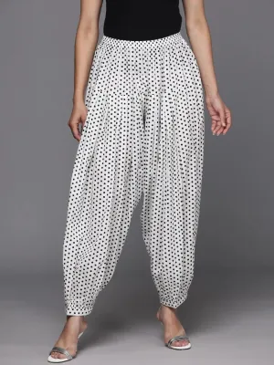 White Printed Cotton Salwar